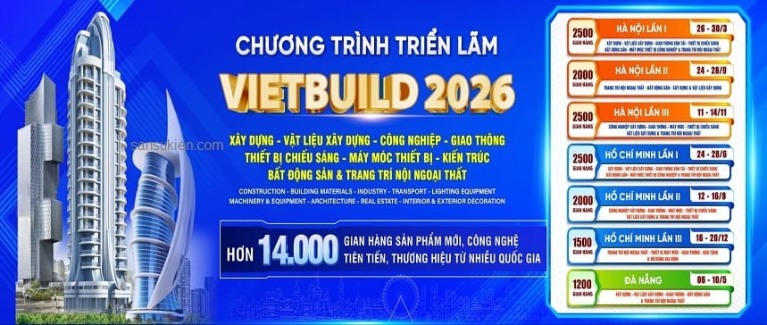 VIETBUILD HCM 2026 – Triển lãm quốc tế chuyên ngành xây dựng tại TP. HCM